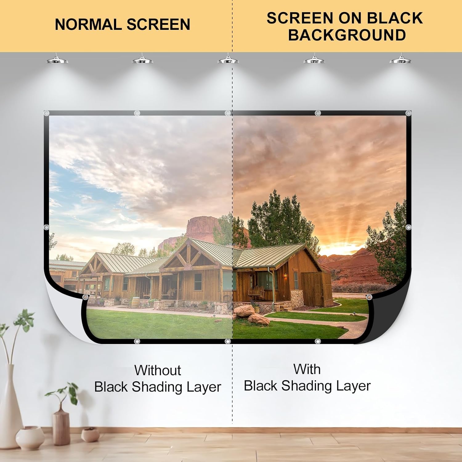 Winy Foldable 120" Projector Screen – Portable,  Washable for Indoor & Outdoor Use